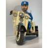 GIOCO LATTA VINTAGE TIN TN TOYS NOMURA Police Patrol Auto Tricycle JAPAN '50/60