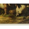 ANTICO QUADRO DIPINTO OLIO TELA Palizzi G. EPOCA 1800 Pastorello Capre PAESAGGIO