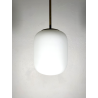 LAMPADARIO PENDENTE SOSPENSIONE VETRO SATINATO METALLO LAMPADA SOFFITTO STILNOVO