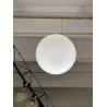 LAMPADARIO PENDENTE SOSPENSIONE VETRO SATINATO METALLO LAMPADA SOFFITTO STILNOVO