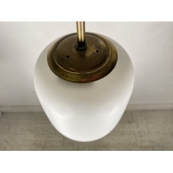 LAMPADARIO PENDENTE SOSPENSIONE VETRO SATINATO METALLO LAMPADA SOFFITTO STILNOVO
