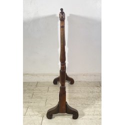 ANTICO RARO COPRICAMINO/PARASCINTILLE LEGNO 1800 RICAMATO ALTEZZA REGOLABILE