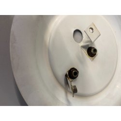 COPPIA APPLIQUE LAMPADA PARETE ROTONDA METALLO VETRO DESIGN MID CENTURY ø 25 cm