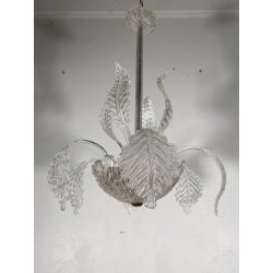 ANTICO LAMPADARIO A FOGLIE BAROVIER & TOSO VETRO MURANO SENZA IMPIANTO ELETTRICO