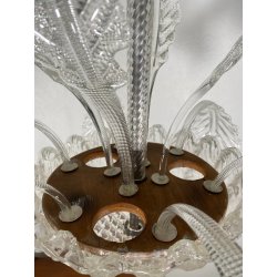 ANTICO LAMPADARIO A FOGLIE BAROVIER & TOSO VETRO MURANO SENZA IMPIANTO ELETTRICO