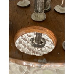 ANTICO LAMPADARIO A FOGLIE BAROVIER & TOSO VETRO MURANO SENZA IMPIANTO ELETTRICO