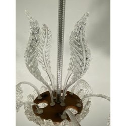 ANTICO LAMPADARIO A FOGLIE BAROVIER & TOSO VETRO MURANO SENZA IMPIANTO ELETTRICO