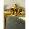 ANTICA piccola CORNICE specchiera DORATA epoca 700 LEGNO SCOLPITO FOGLIA ORO