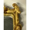 ANTICA piccola CORNICE specchiera DORATA epoca 700 LEGNO SCOLPITO FOGLIA ORO