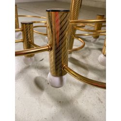 LAMPADARIO VINTAGE CEILING WALL LAMP DESIGN G. Sciolari OTTONE 9 LUCI ø 75cm '70