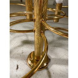 LAMPADARIO VINTAGE CEILING WALL LAMP DESIGN G. Sciolari OTTONE 9 LUCI ø 75cm '70