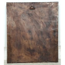 ANTICO QUADRO BASSORILIEVO RAME Madonna Addolorata EPOCA 1900 ICONA Liberty