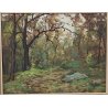 QUADRO DIPINTO OLIO Artino Giroldi PAESAGGIO BOSCO AUTUNNO Lago Maggiore CORNICE