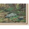 QUADRO DIPINTO OLIO Artino Giroldi PAESAGGIO BOSCO AUTUNNO Lago Maggiore CORNICE