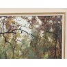 QUADRO DIPINTO OLIO Artino Giroldi PAESAGGIO BOSCO AUTUNNO Lago Maggiore CORNICE