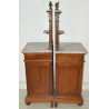 ANTICA COPPIA COMODINI liberty LEGNO NOCE MARMO originale 1900 OLD NIGHTSTANDS