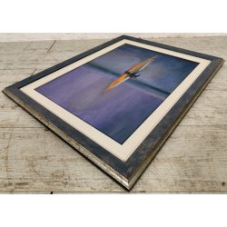 QUADRO DIPINTO olio tavola Carlo Monti BARCA a VELA Riflesso nel Lago MAGGIORE