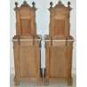 ANTICA COPPIA COMODINI liberty LEGNO NOCE MARMO originale 1900 OLD NIGHTSTANDS
