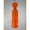 LAMPADARIO PENDENTE SOSPENSIONE VETRO INCAMICIATO ARANCIONE BIANCO MID CENTURY