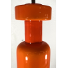 LAMPADARIO PENDENTE SOSPENSIONE VETRO INCAMICIATO ARANCIONE BIANCO MID CENTURY