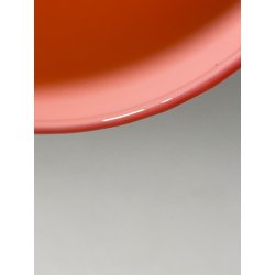 LAMPADARIO PENDENTE SOSPENSIONE VETRO INCAMICIATO ARANCIONE BIANCO MID CENTURY