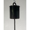 LAMPADARIO PENDENTE SOSPENSIONE VETRO INCAMICIATO ARANCIONE BIANCO MID CENTURY
