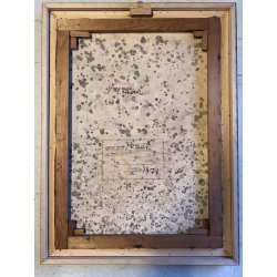 QUADRO ASTRATTO TECNICA MISTA Vittorio M. Carlo NATURA MORTA PESCI '71