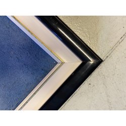 QUADRO ASTRATTO TECNICA MISTA Vittorio M. Carlo NATURA MORTA PESCI '71