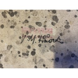 QUADRO ASTRATTO TECNICA MISTA Vittorio M. Carlo NATURA MORTA PESCI '71