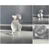 FIGURA CRISTALLO ANATRA CRYSTAL FROSTED DUCK Sevres FRANCE PAPERWEIGHT 7 cm/h