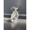 FIGURA CRISTALLO ANATRA CRYSTAL FROSTED DUCK Sevres FRANCE PAPERWEIGHT 7 cm/h
