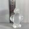 FIGURA CRISTALLO ANATRA CRYSTAL FROSTED DUCK Sevres FRANCE PAPERWEIGHT 7 cm/h