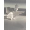 FIGURA CRISTALLO UCCELLO BIRD FROSTED CRYSTAL Sevres FRANCE PAPERWEIGHT 7 cm/h