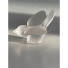 FIGURA CRISTALLO UCCELLO BIRD FROSTED CRYSTAL Sevres FRANCE PAPERWEIGHT 7 cm/h