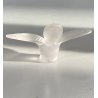 FIGURA CRISTALLO UCCELLO BIRD FROSTED CRYSTAL Sevres FRANCE PAPERWEIGHT 7 cm/h