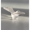 FIGURA CRISTALLO UCCELLO BIRD FROSTED CRYSTAL Sevres FRANCE PAPERWEIGHT 7 cm/h