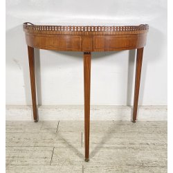 ANTICA CONSOLLE VITTORIANA INTARSIATA PRIMISSIMI 1900 LEGNO NOCE SCOLPITA EPOCA