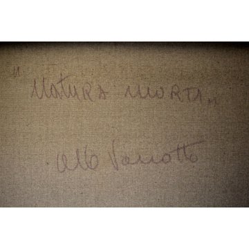 ANTICO QUADRO NATURA MORTA A.Vanotto FRUTTA CESTO FUNGHI PESCHE UVA OLD PAINTING