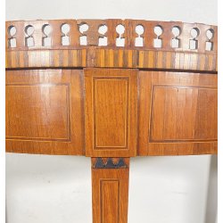 ANTICA CONSOLLE VITTORIANA INTARSIATA PRIMISSIMI 1900 LEGNO NOCE SCOLPITA EPOCA