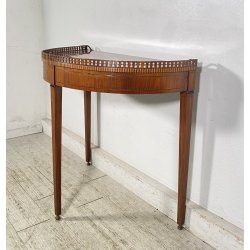 ANTICA CONSOLLE VITTORIANA INTARSIATA PRIMISSIMI 1900 LEGNO NOCE SCOLPITA EPOCA