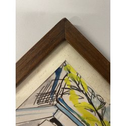 DISEGNO ASTRATTO TECNICA MISTA Corrado Selvini  FIGURE NUDO FEMMINILE '900