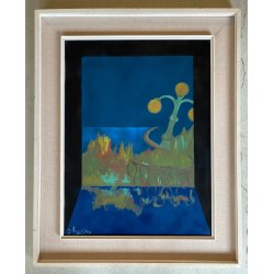 QUADRO ASTRATTO DIPINTO OLIO J. Biancini ARONA LAGO MAGGIORE ARTE CONTEMPORANEA