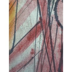 DISEGNO ASTRATTO Corrado Selvini  TECNICA MISTA CARTA FIGURE FEMMINILI NUDO '900