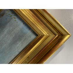 ANTICO QUADRO OLIO TAVOLETTA GENERE PAESAGGIO PASTORALE GREGGE PASTORE PECORE