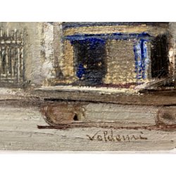 ANTICO DIPINTO OLIO Valdemi SCORCIO Porte Cailhau BORDEAUX FRANCIA