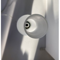 LAMPADA LUME TAVOLO ABATJOUR VETRO MURANO RETICELLO ZANFIRICO ELETTRIFICATA '50