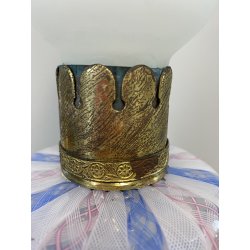 LAMPADA LUME TAVOLO ABATJOUR VETRO MURANO RETICELLO ZANFIRICO ELETTRIFICATA '50