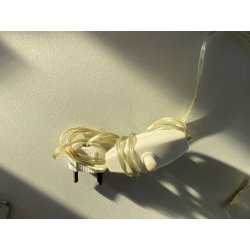 LAMPADA LUME TAVOLO ABATJOUR VETRO MURANO RETICELLO ZANFIRICO ELETTRIFICATA '50