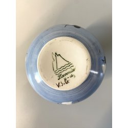 PICCOLO VASO CERAMICA Lavenia DECORO PATTERN FLOREALE ASTRATTO ART DECO 11cm/h