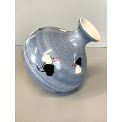 PICCOLO VASO CERAMICA Lavenia DECORO PATTERN FLOREALE ASTRATTO ART DECO 11cm/h